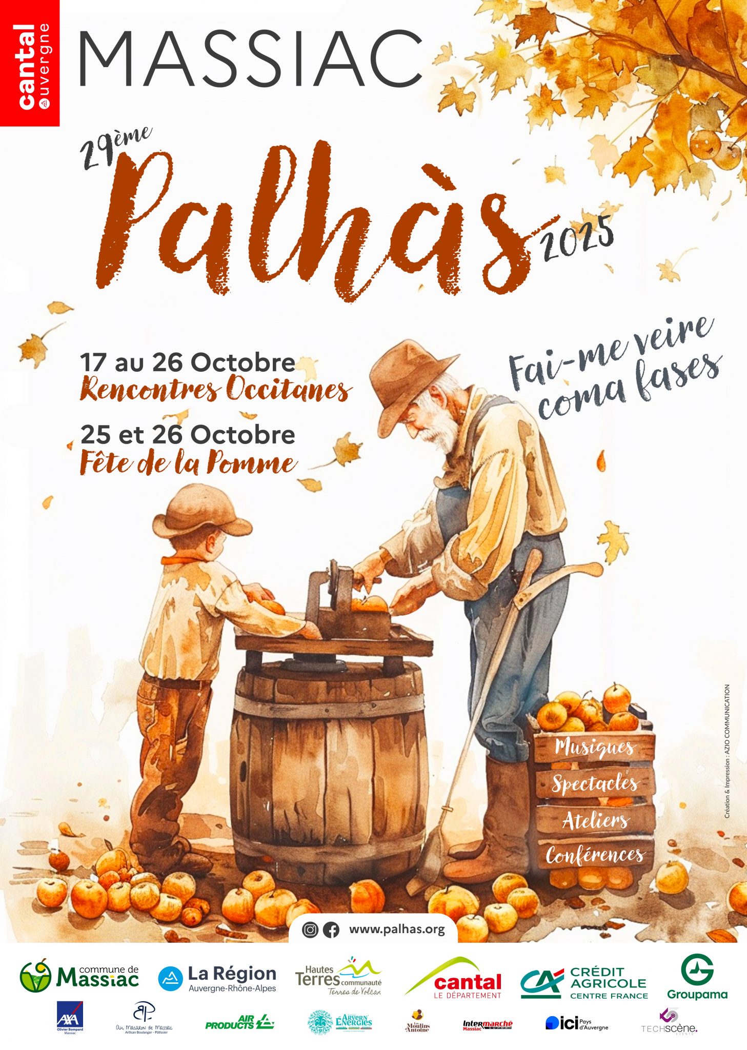 Affiche - Autour des Palhas 2025 - contraste 10 saturation 10